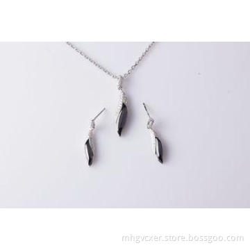 Female Sterling Silver Jewelry Sets , CZ Jewelry Sets For E